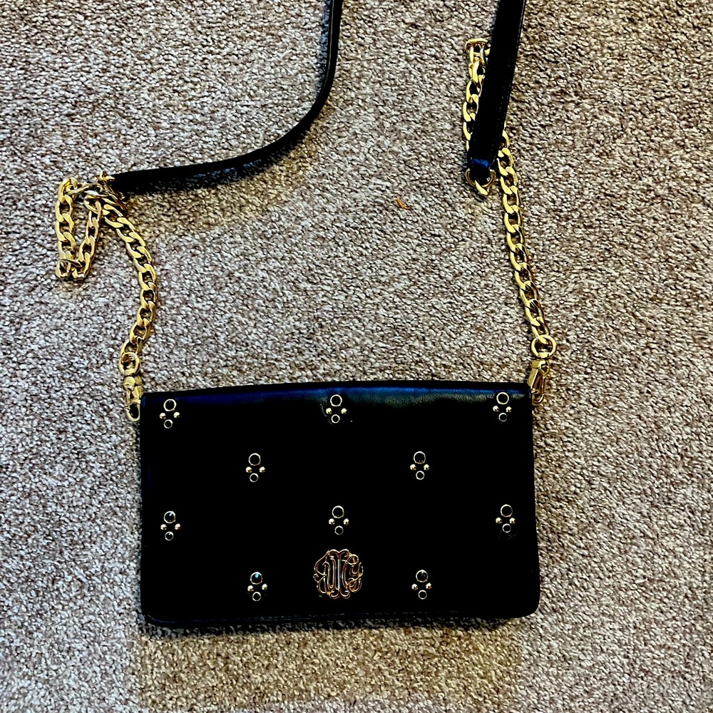Black juicy couture purse going out bag wallet on a string